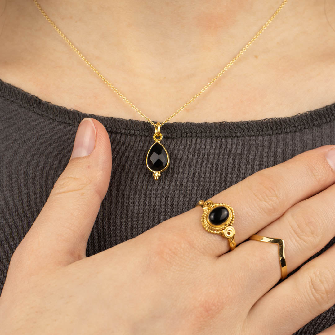 RIO Drops Onyx Charm Golden