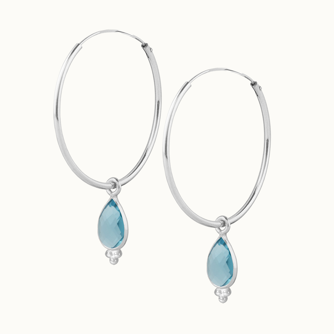 RIO Drops Topas Big Hoops Silber - Spirit of Liebs