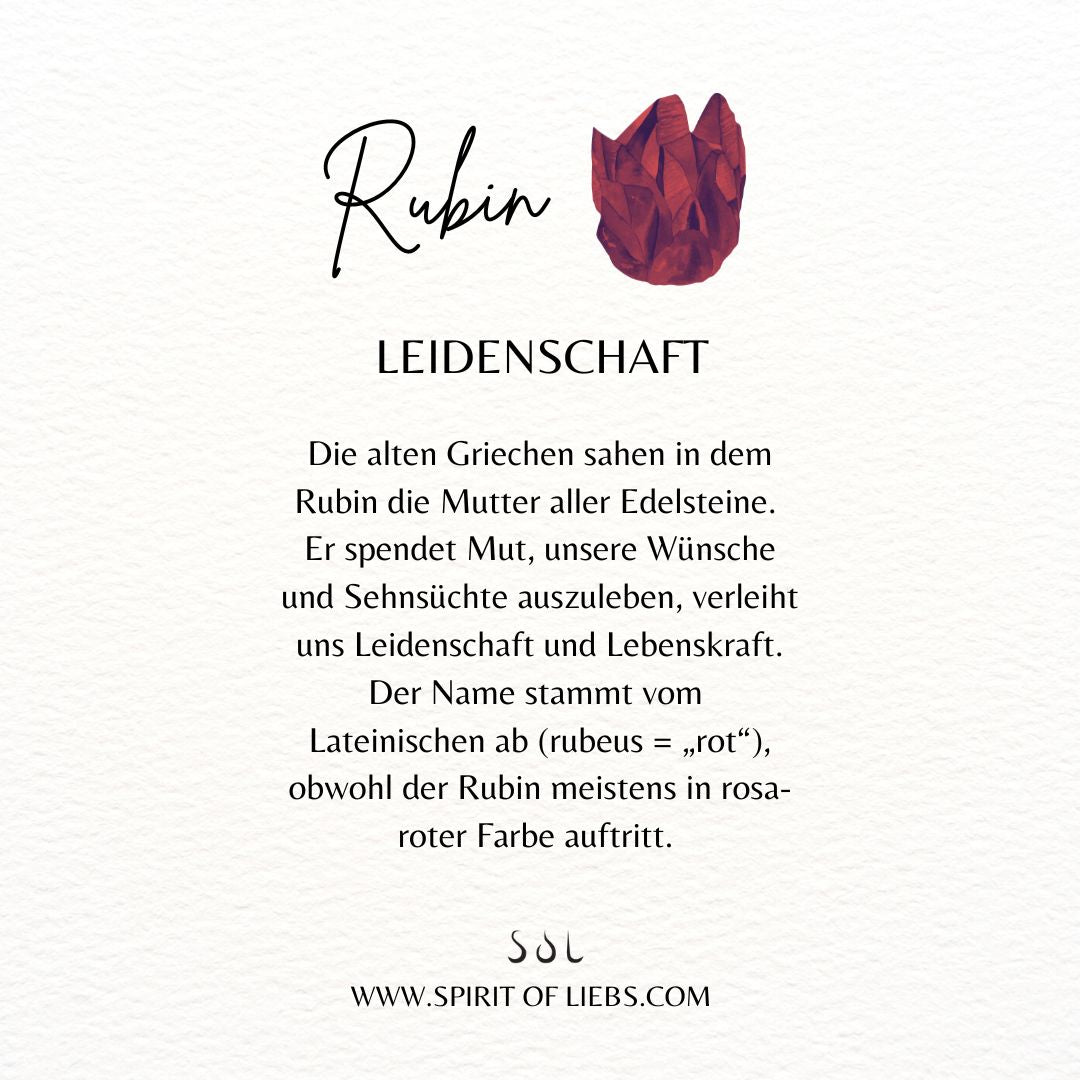Nirmala Rubin Ring Silber - Spirit of Liebs