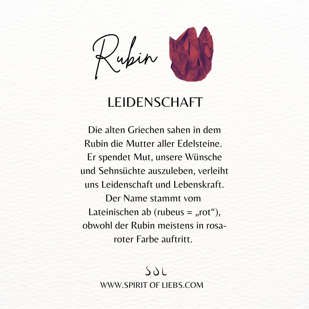 Widder Rubin Ohrstecker Golden - Spirit of Liebs