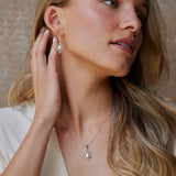 Sahara Weißes Perlmutt Charm Silber