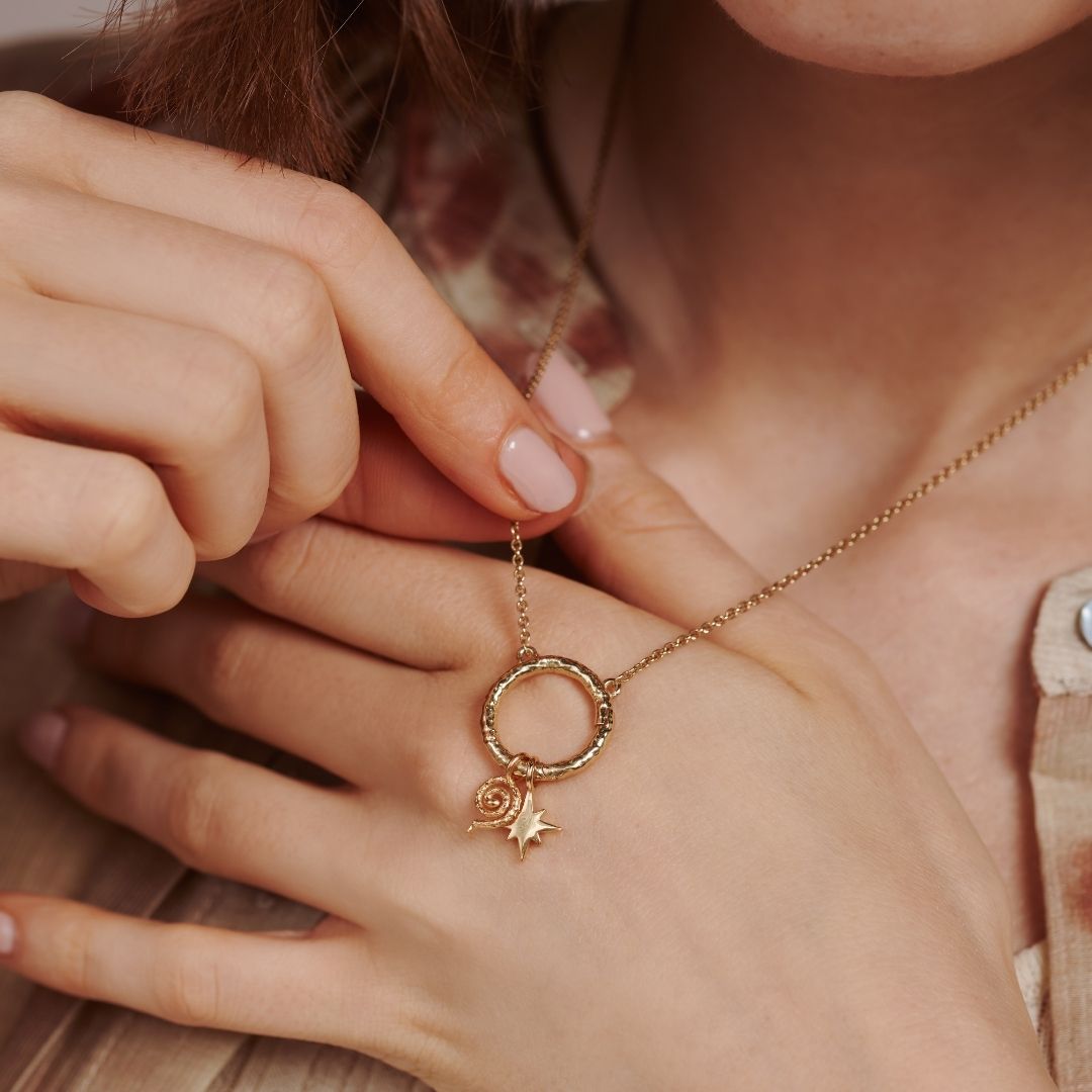 "Echoes of the Universe" Spiral Charm Golden