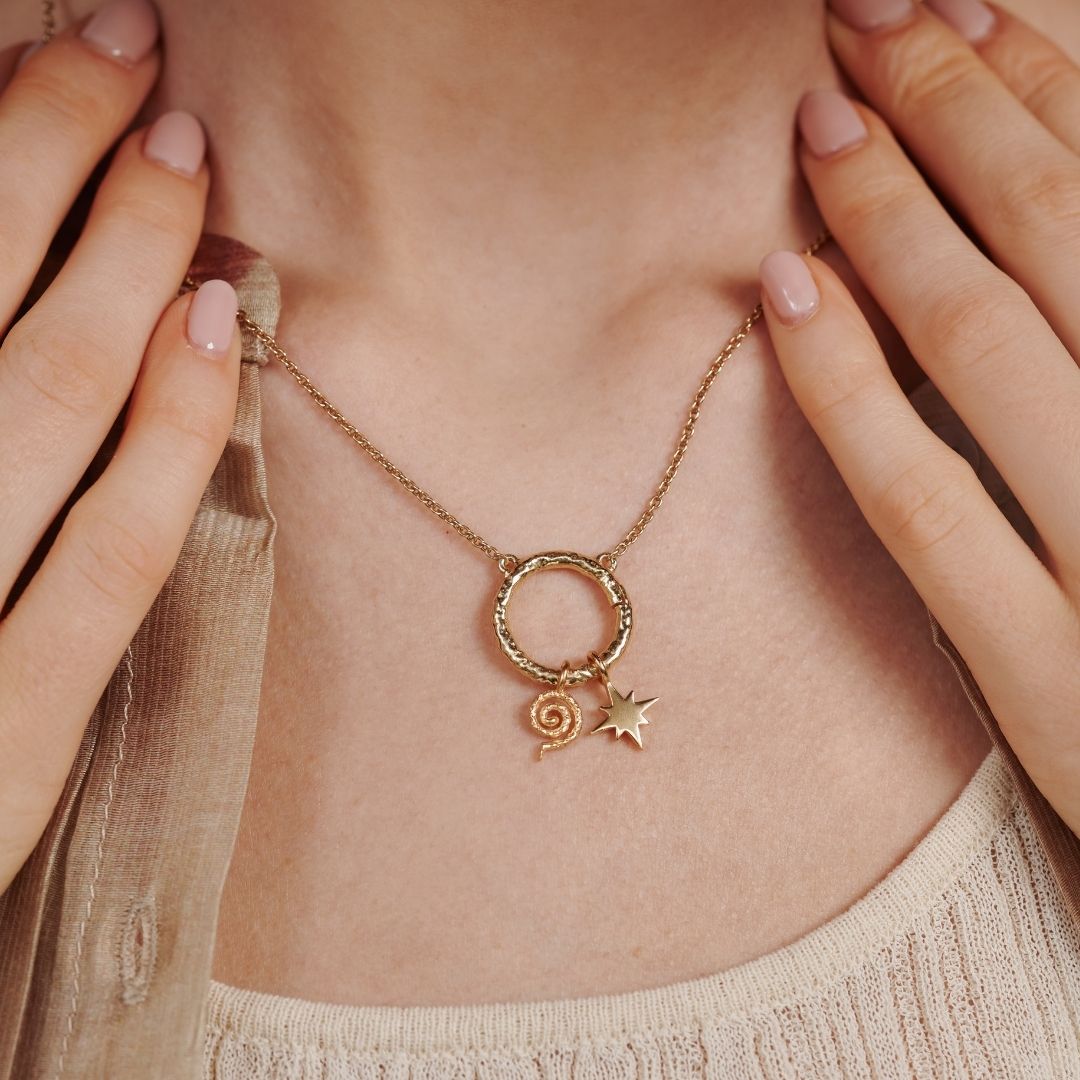 "Echoes of the Universe" Spiral Charm Golden