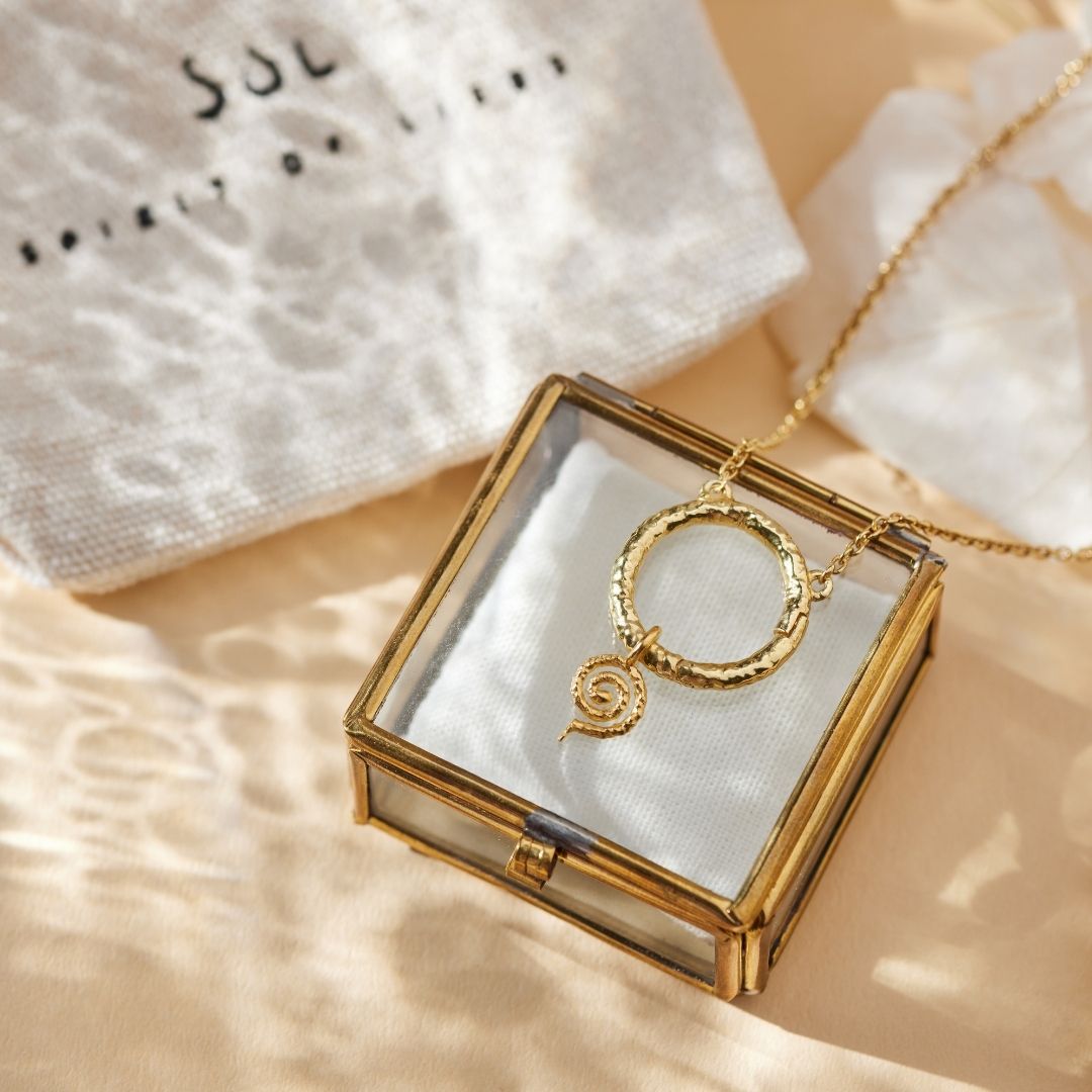 "Echoes of the Universe" Spiral Charm Golden