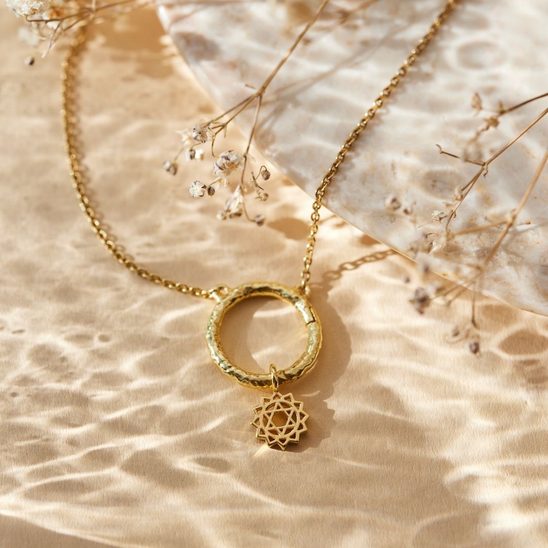 "I embrace serenity" Chakra Charm Golden