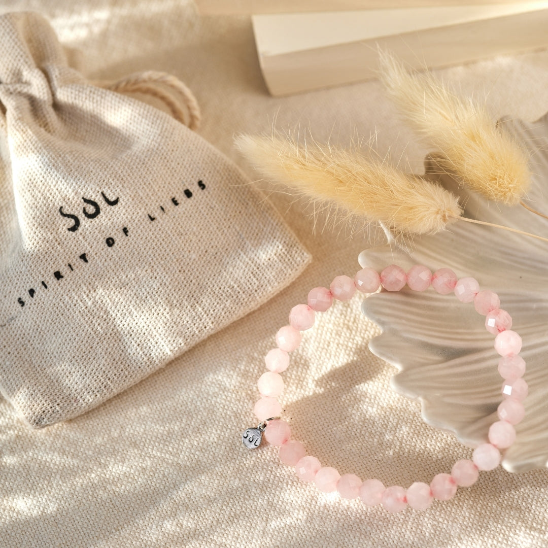 SELF-LOVE Rosenquarz Armband