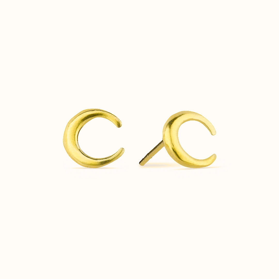 Sichelmond Ohrstecker Golden