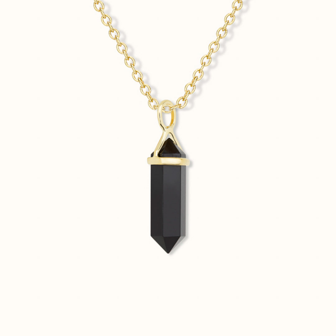 Soul Kristallspitze Onyx Charm Golden