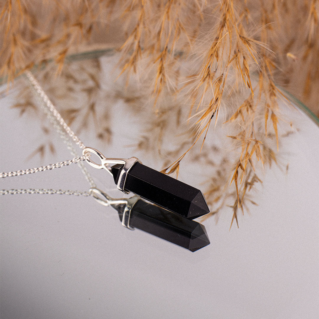 Soul Kristallspitze Onyx Charm Silber - Spirit of Liebs