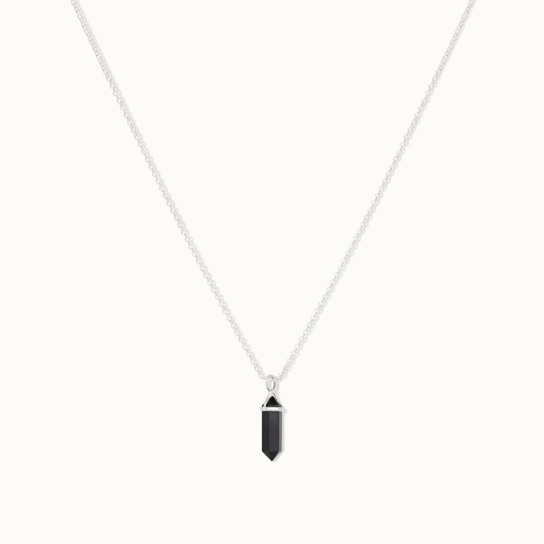 Soul Kristallspitze Onyx Charm Silber - Spirit of Liebs
