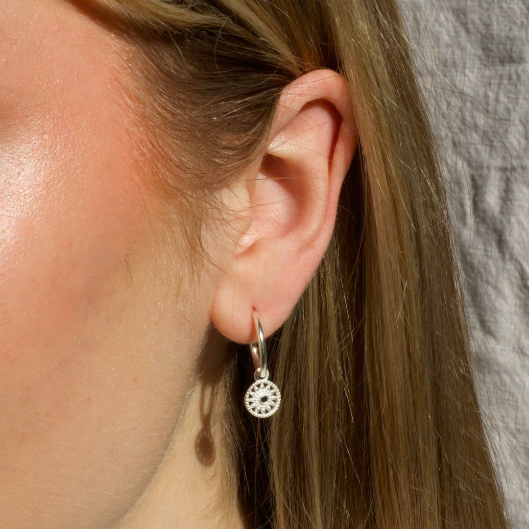 Elara Spinell Hoops Silber