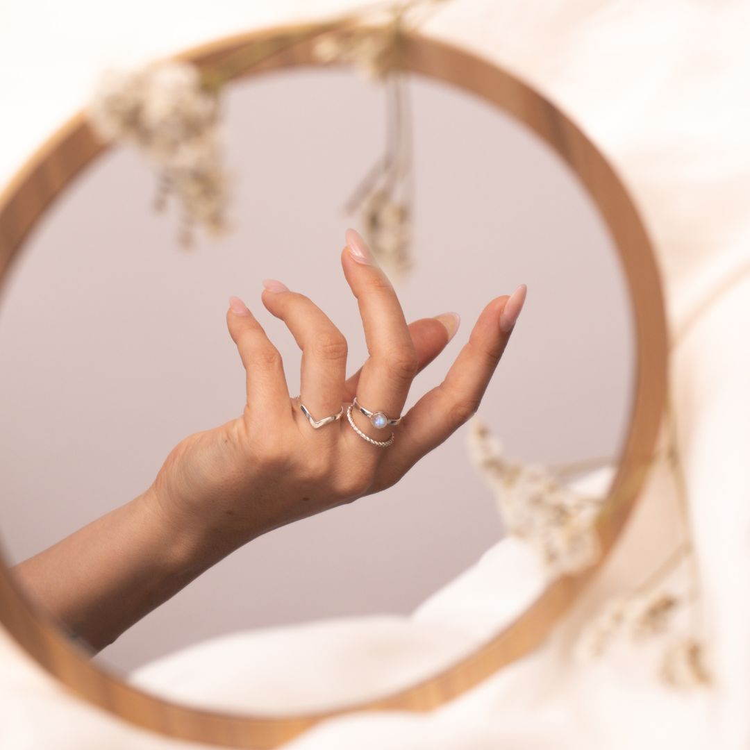 Stacking Queen Ring Silber Set - Spirit of Liebs