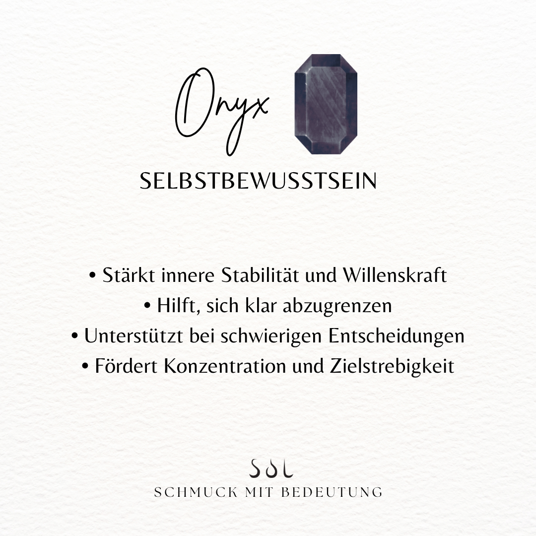 Steinbock Onyx Ohrstecker Golden