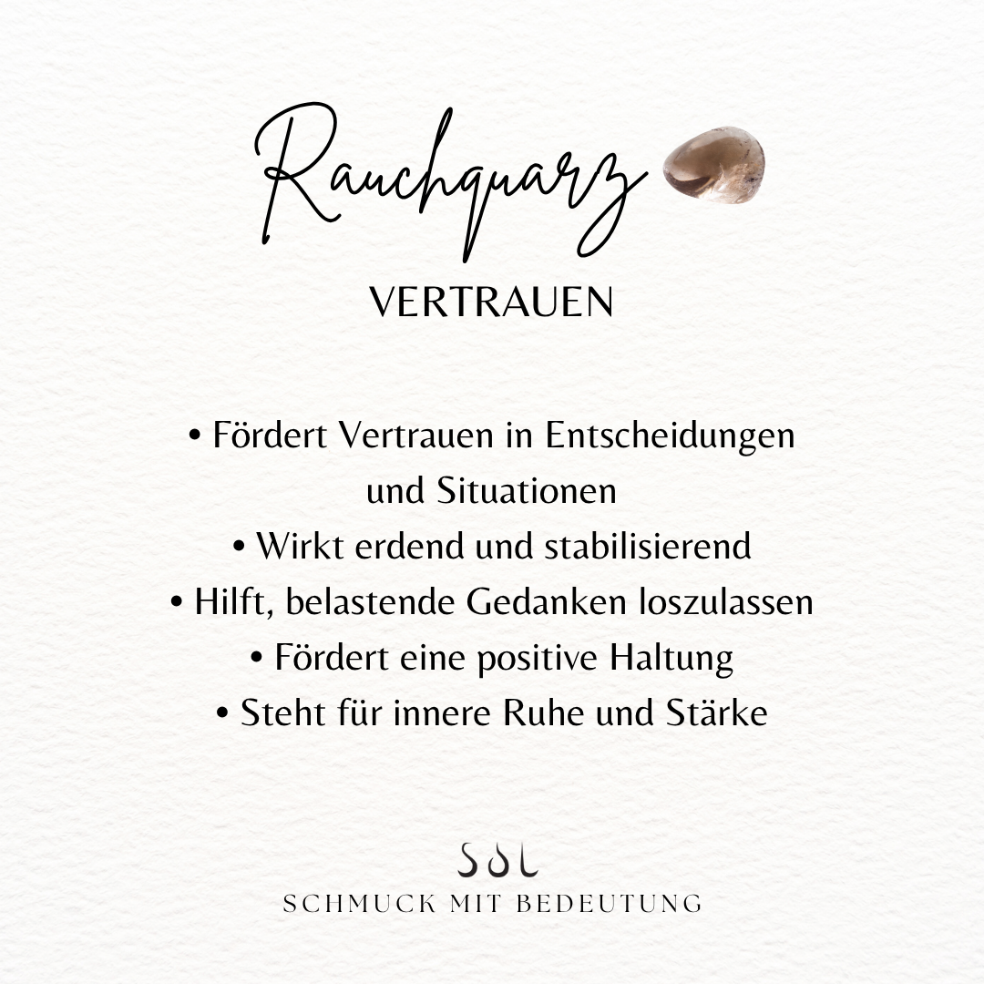 "Echoes of the Universe" Rauchquarz Kette Silber