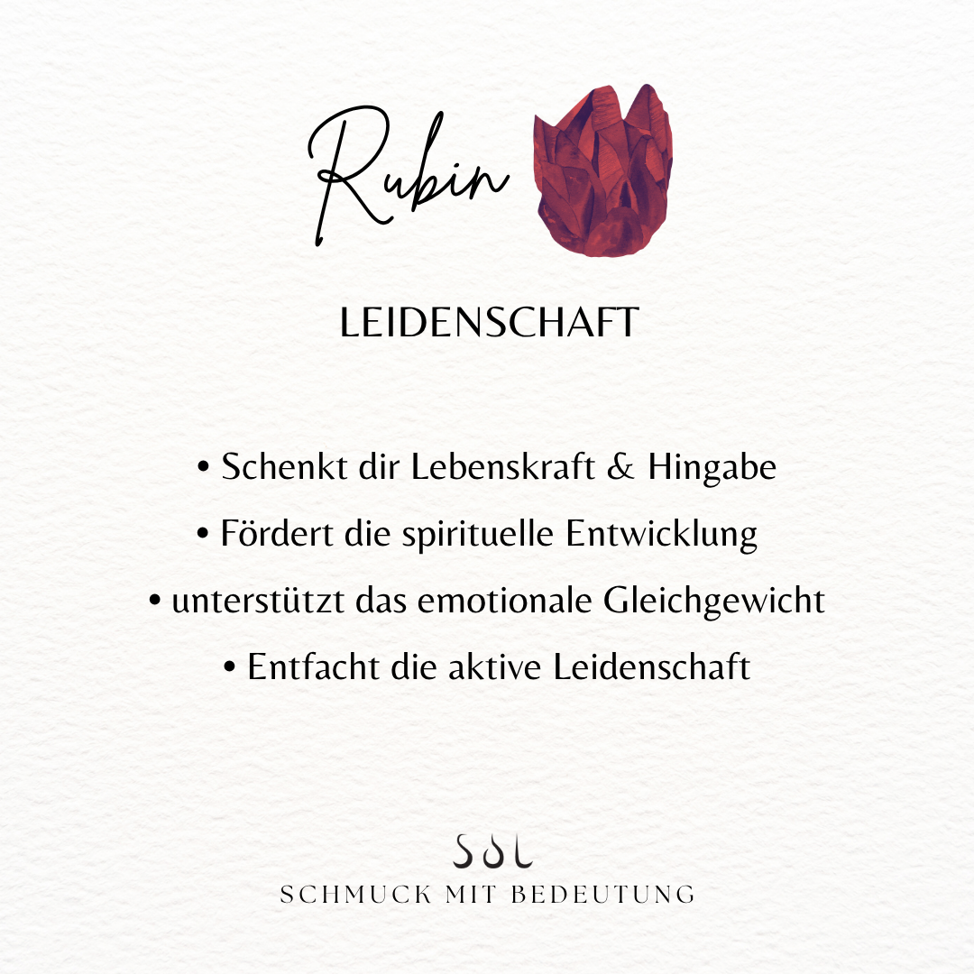 Una Rubin Ring Silber