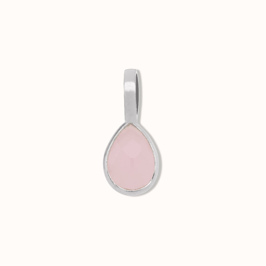 Stier Rosenquarz Charm Silber - Spirit of Liebs