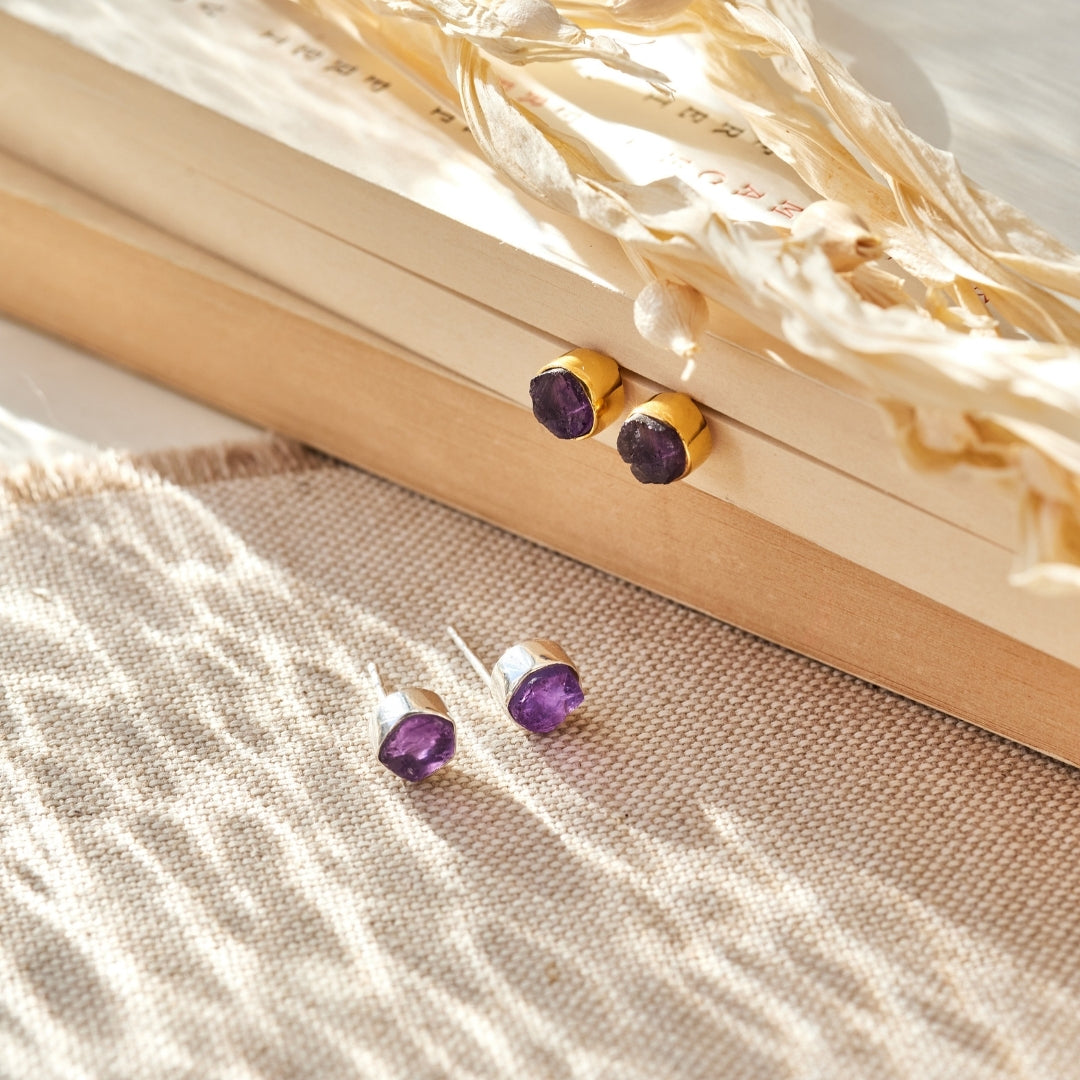Thea Amethyst Ohrstecker Silber (Weltfrauentag Limited Edition)