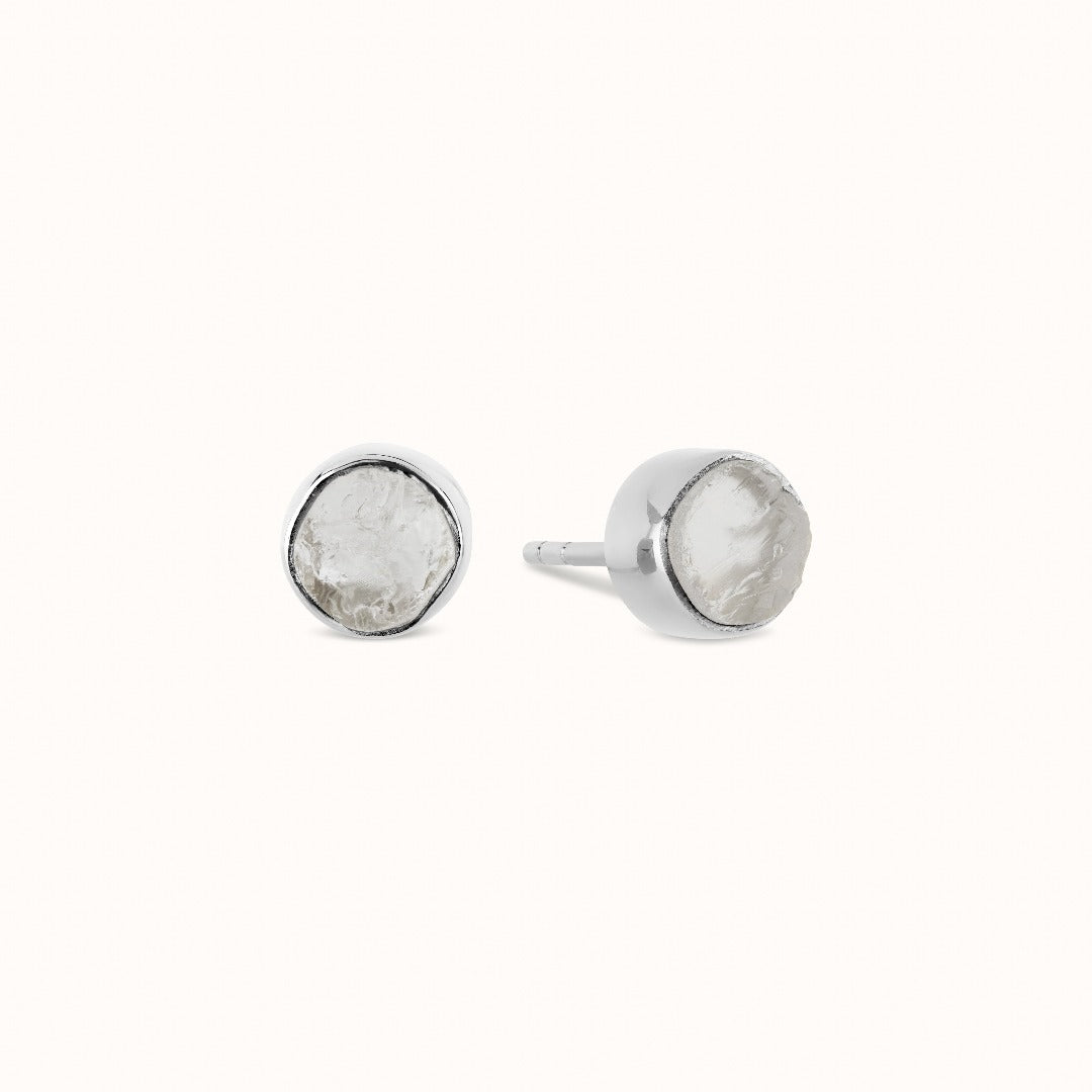 Thea Bergkristall Ohrstecker Silber