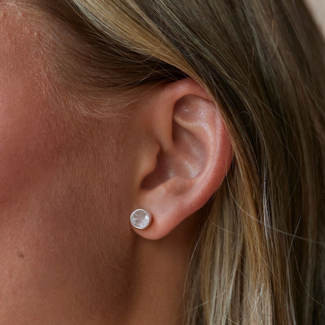 Thea Bergkristall Ohrstecker Silber
