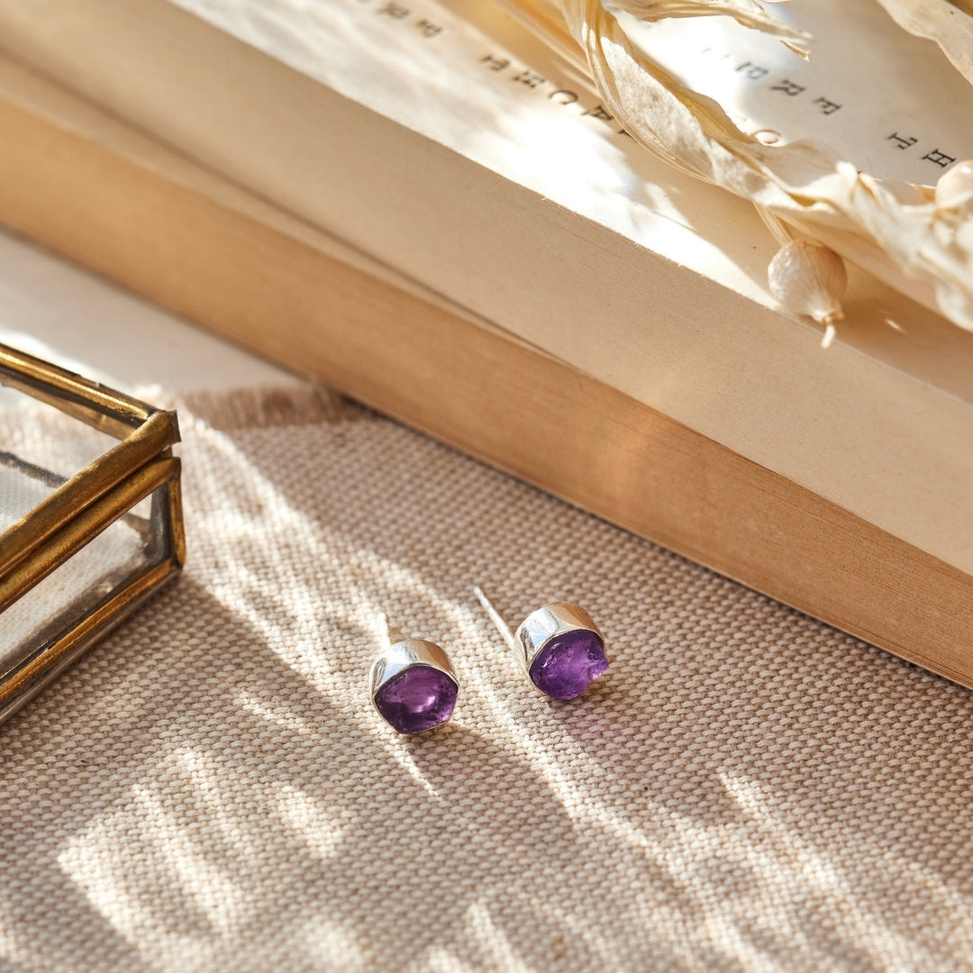 Thea Amethyst Ohrstecker Silber (Weltfrauentag Limited Edition)