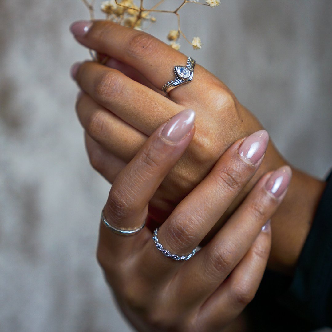 Tiara Mondstein Ring Silber