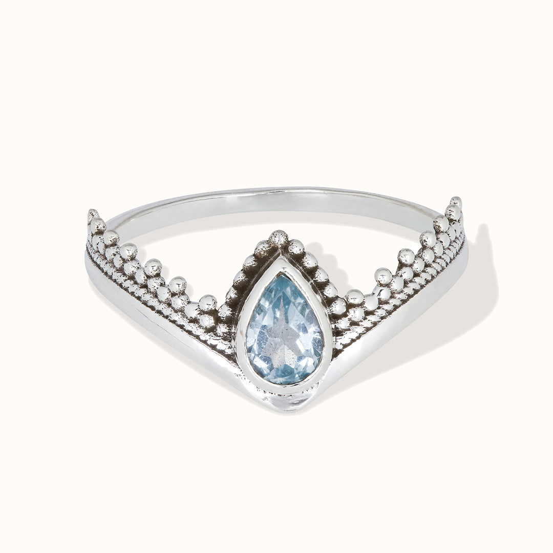 Tiara Topas Ring Silber