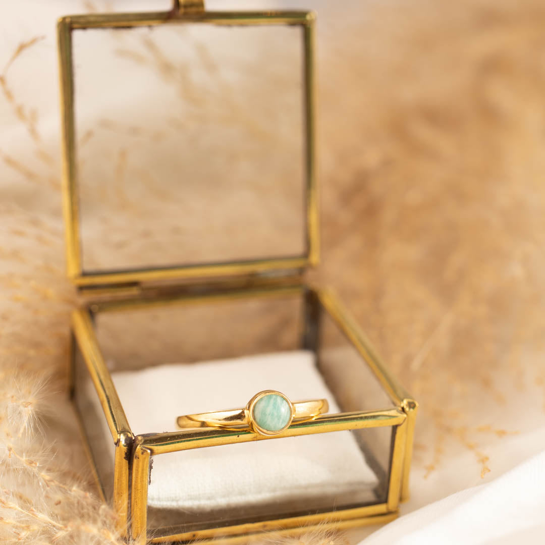 Una Amazonit Ring Golden