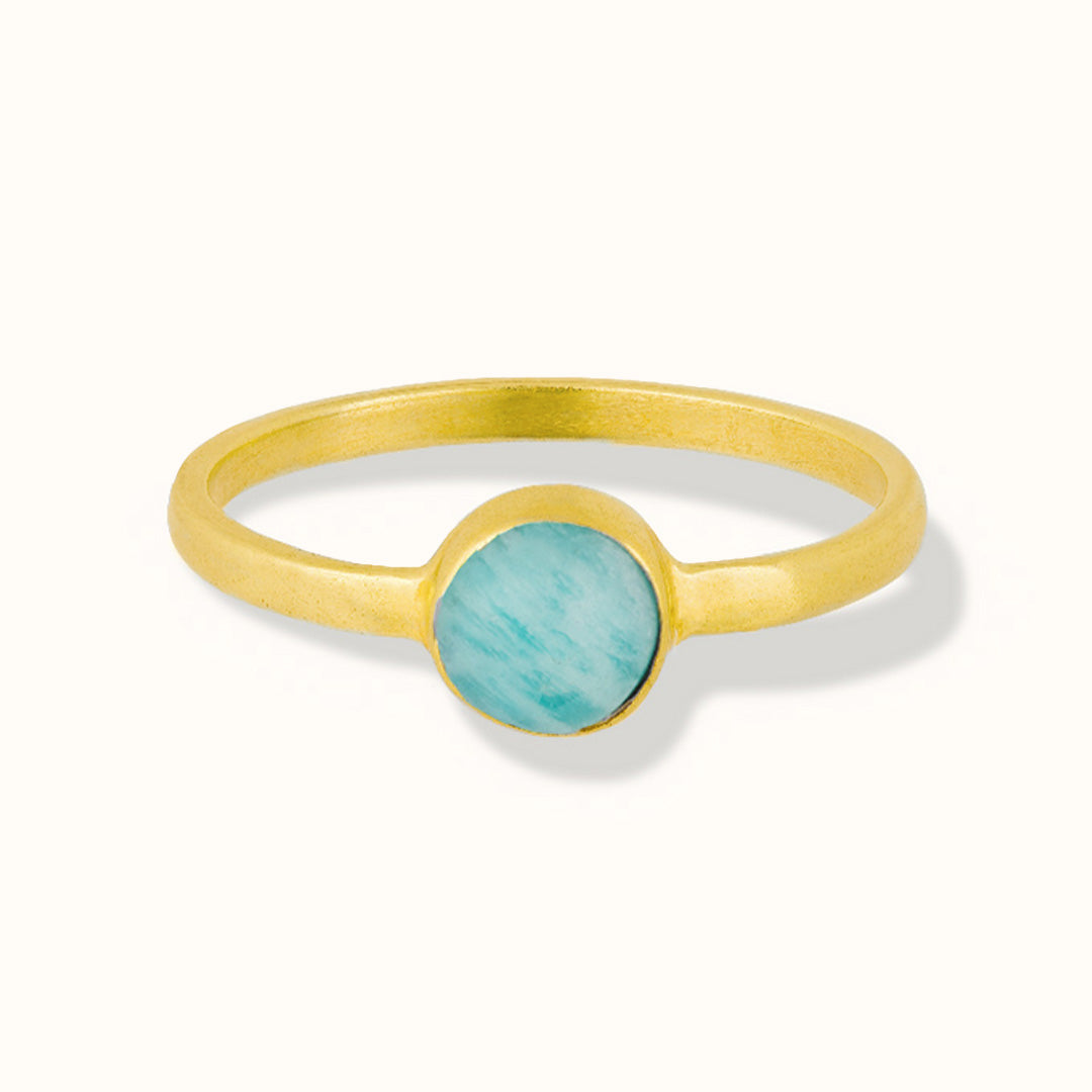 Una Amazonit Ring Golden
