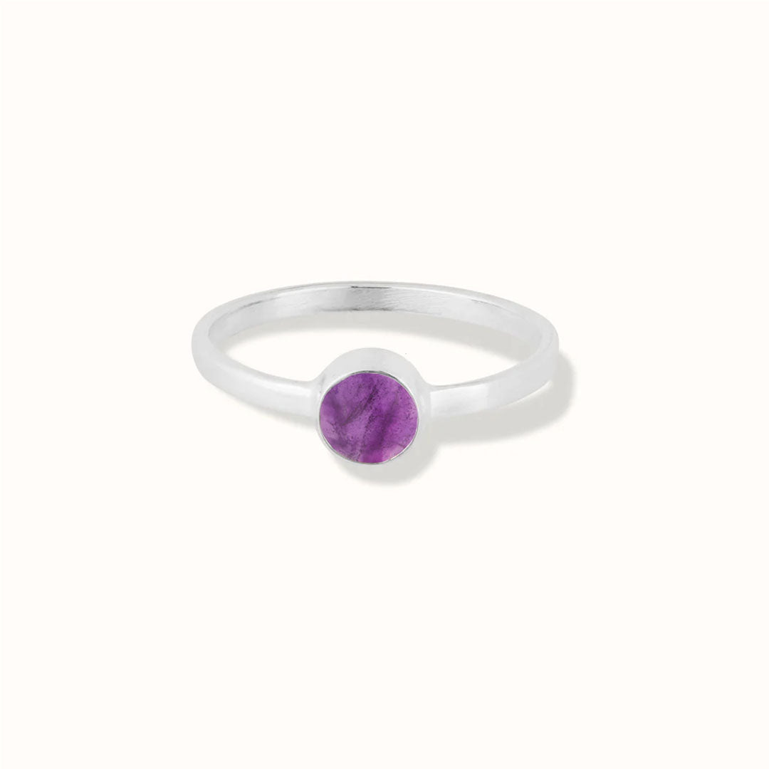 Una Amethyst Ring Silber - Spirit of Liebs