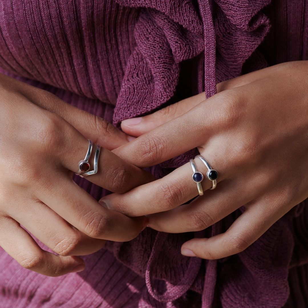 Una Amethyst Ring Silber