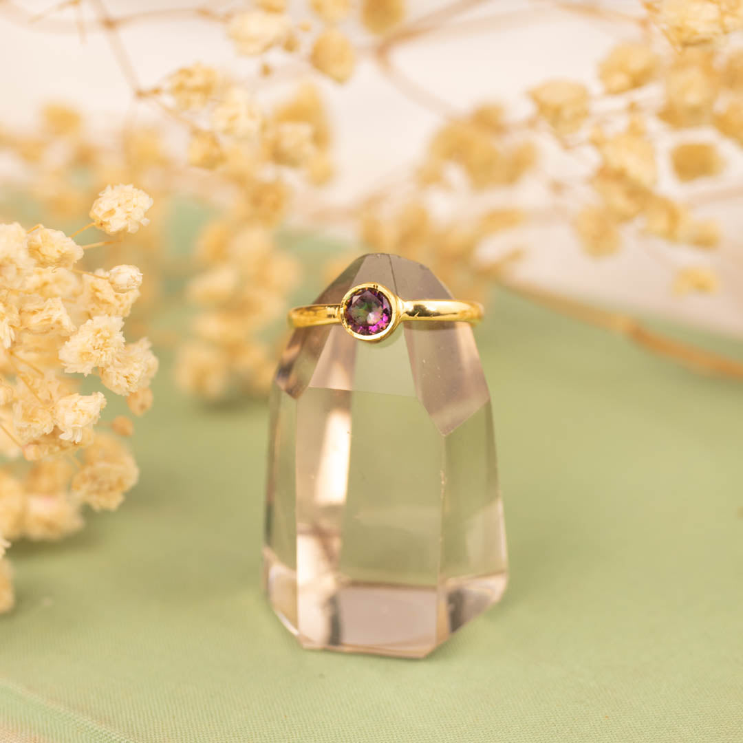 Una Aura-Quarz Ring Golden