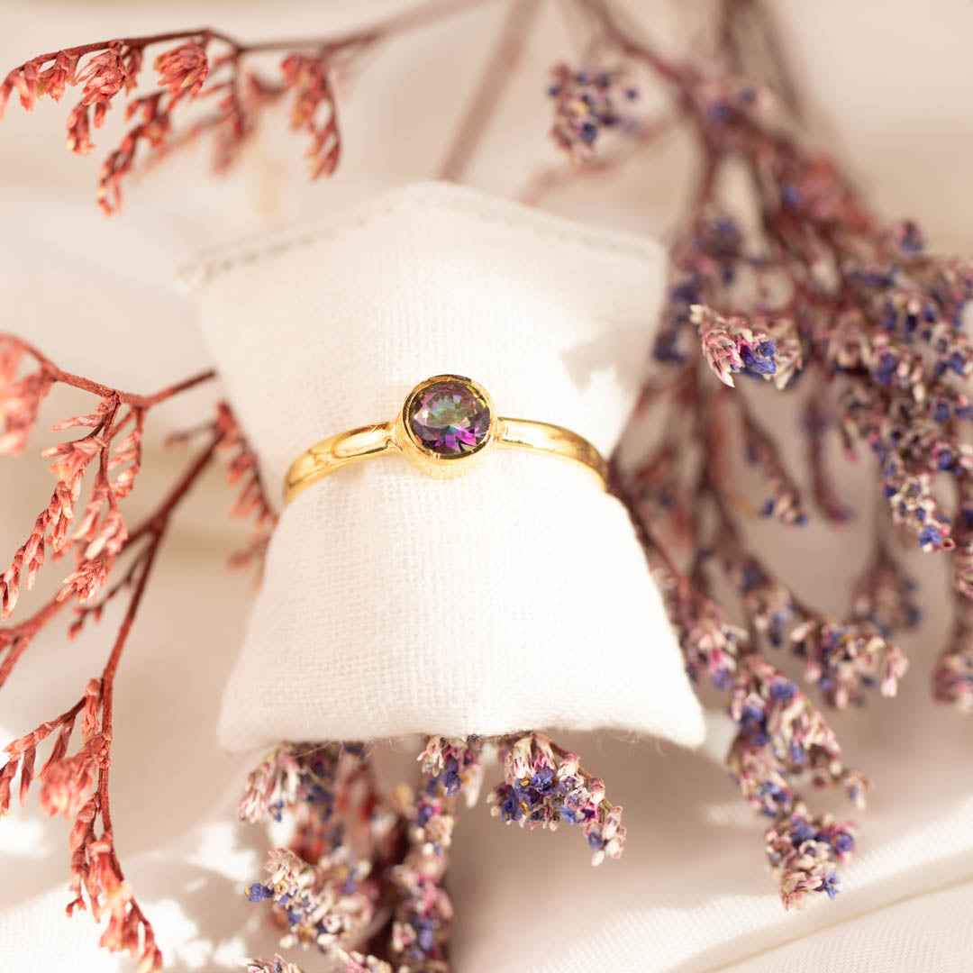 Una Aura-Quarz Ring Golden