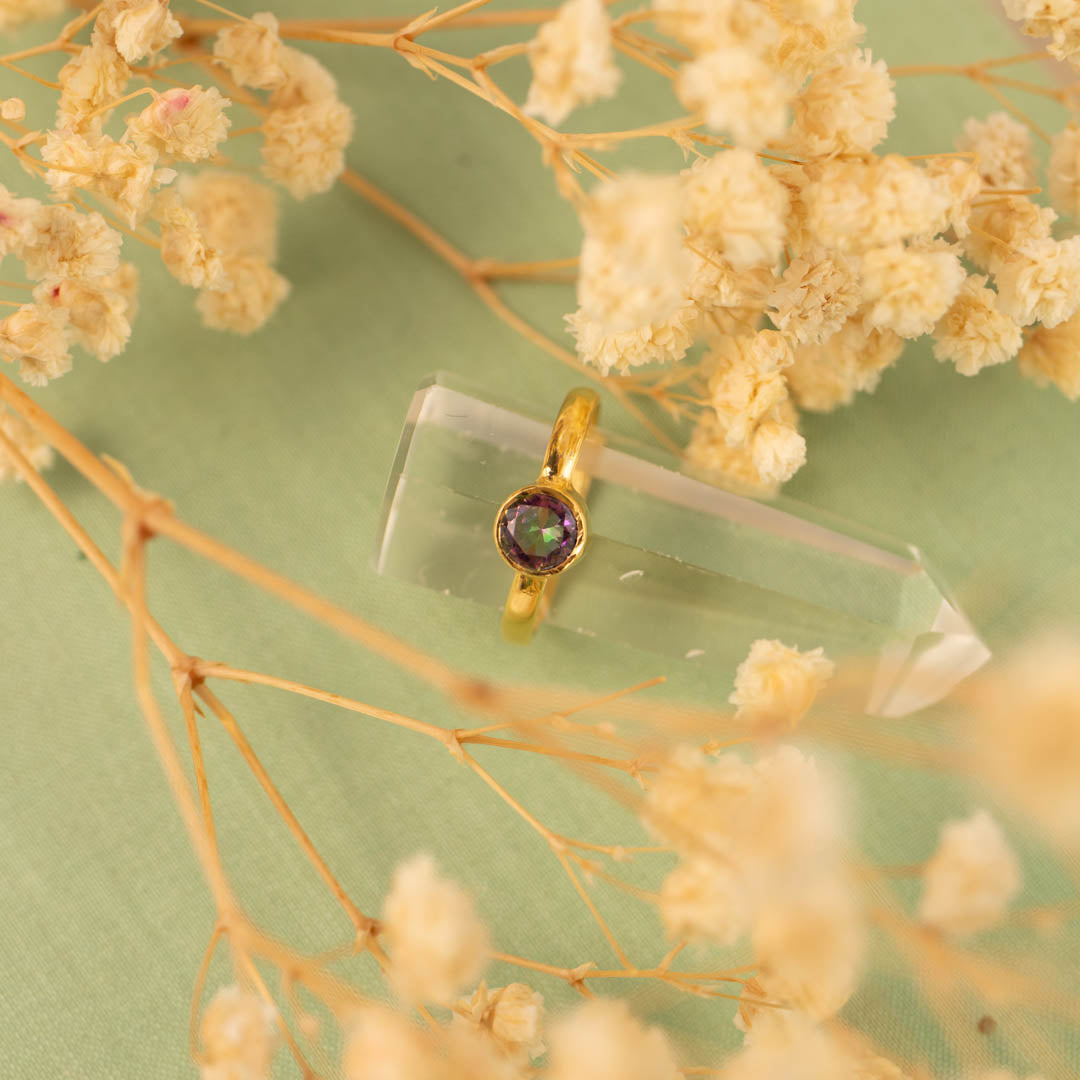 Una Aura-Quarz Ring Golden