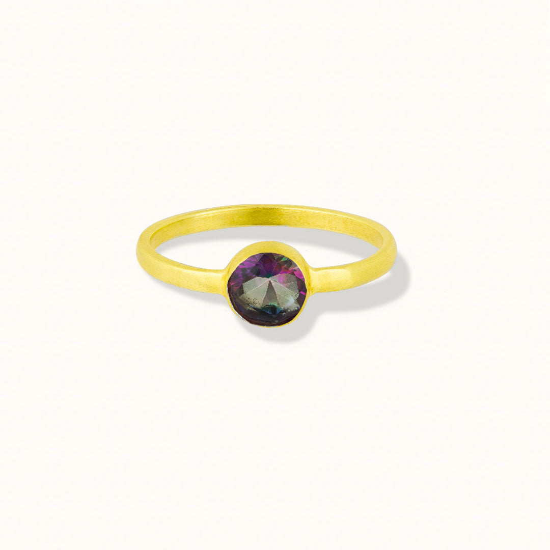 Una Aura-Quarz Ring Golden