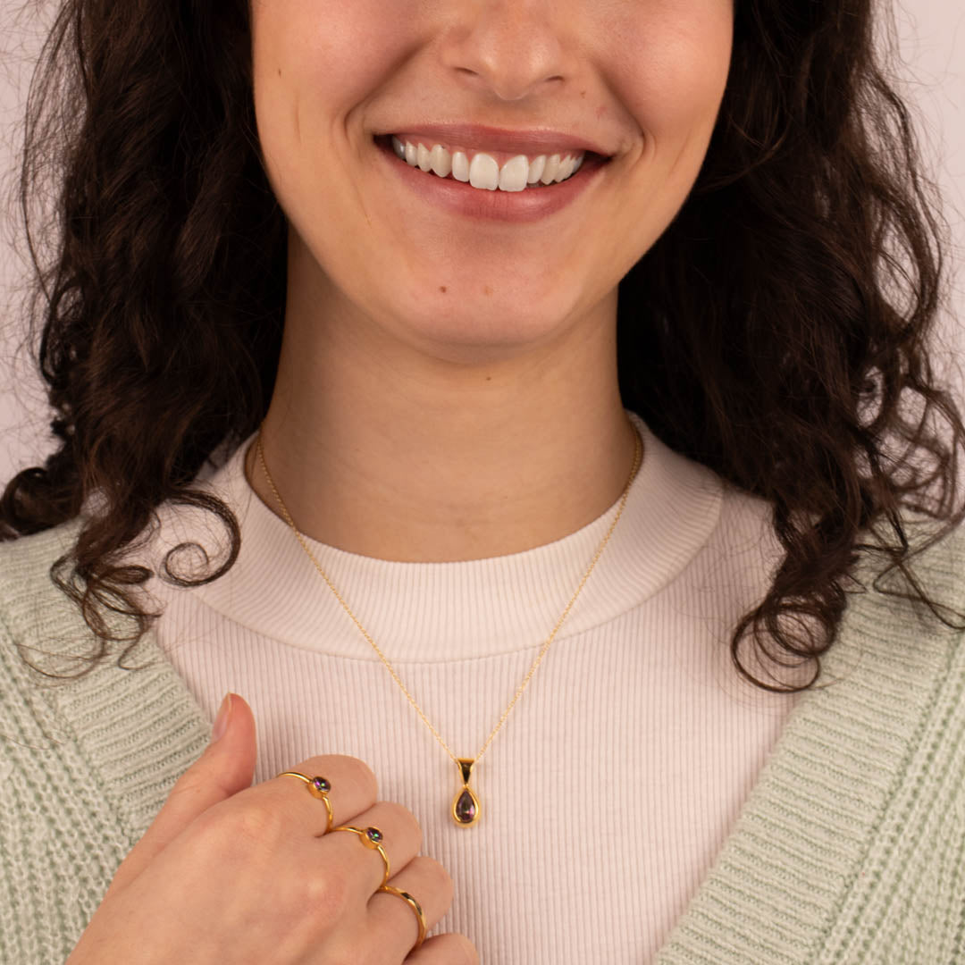Una Aura-Quarz Ring Golden