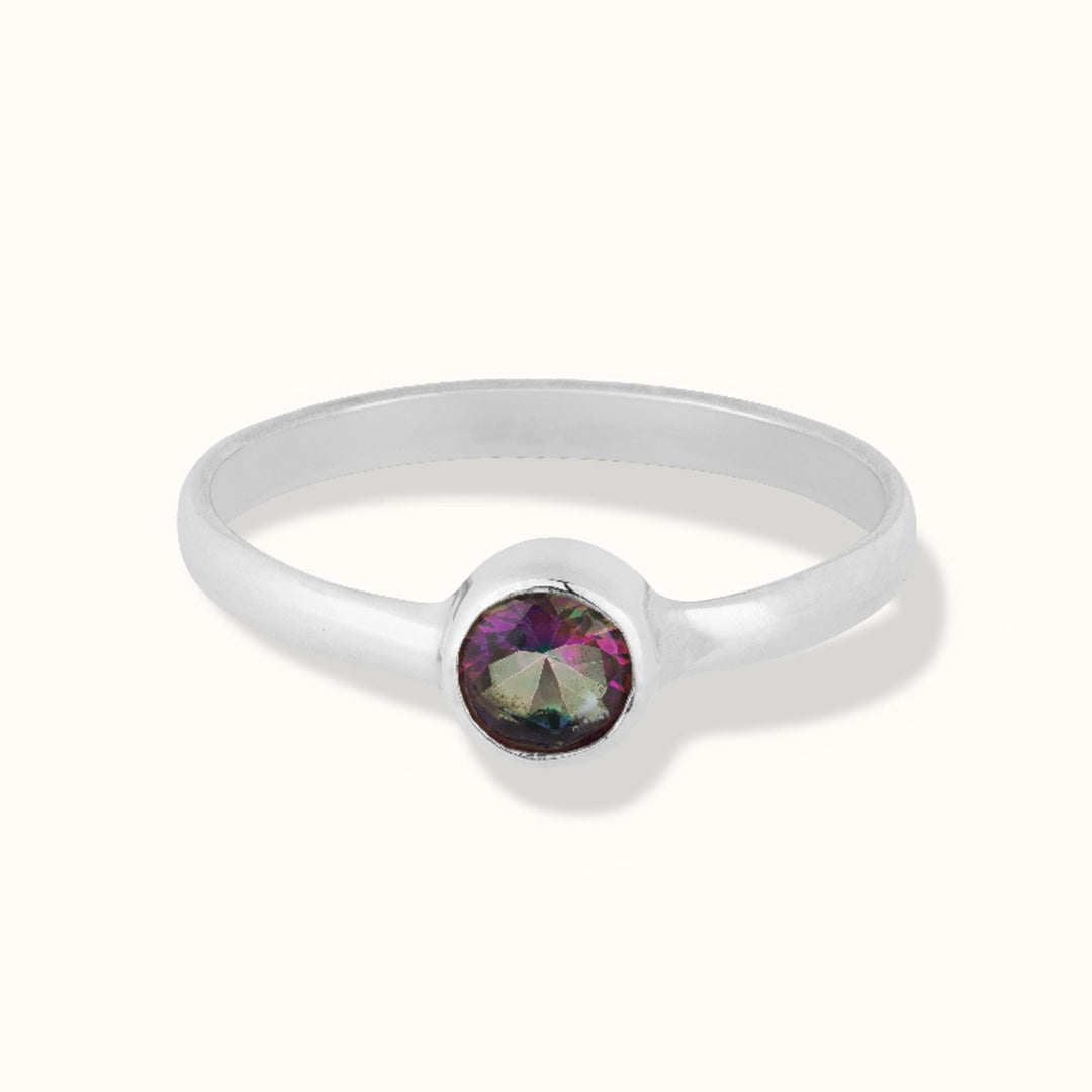 Una Aura-Quarz Ring Silber