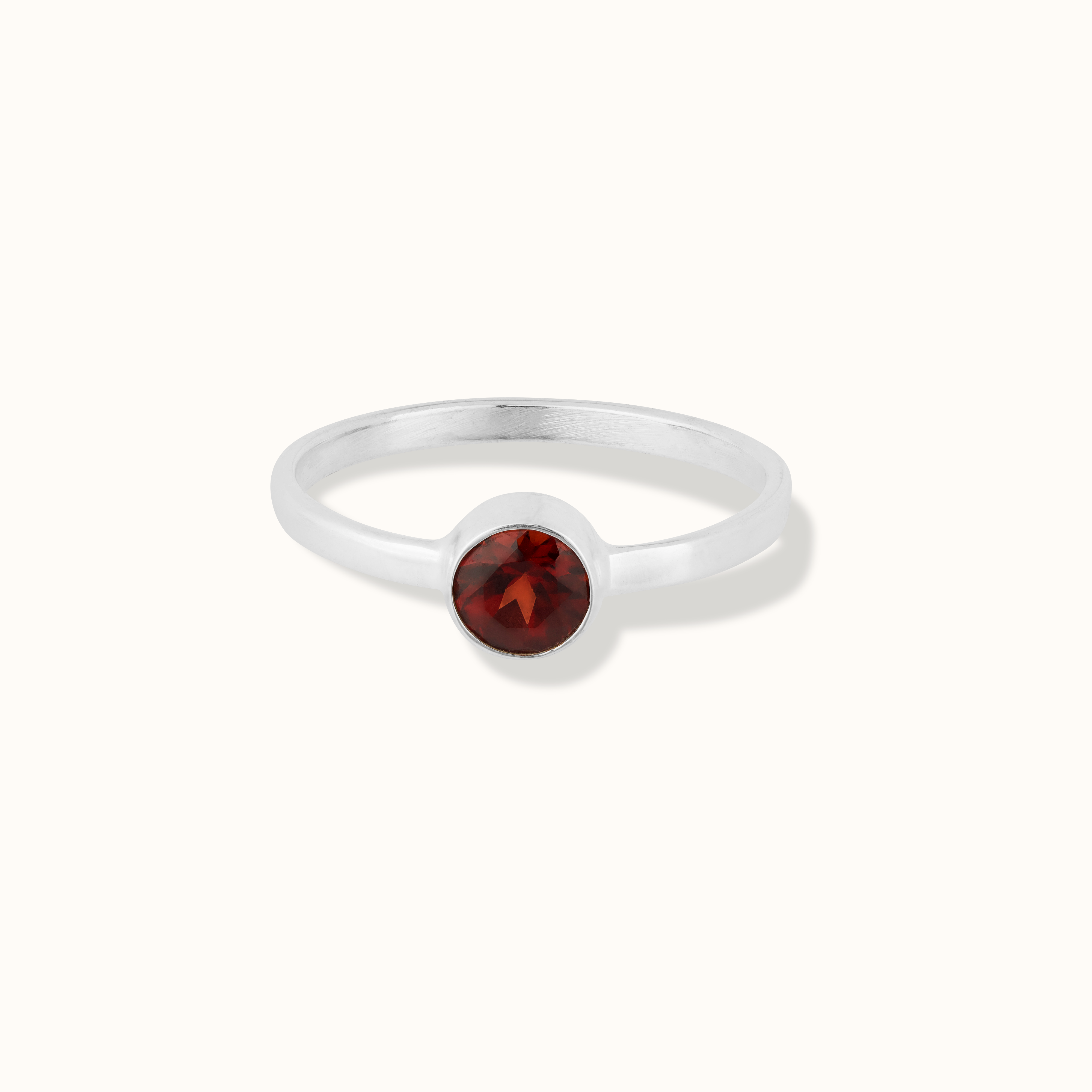 Una Granat Ring Silber - Spirit of Liebs