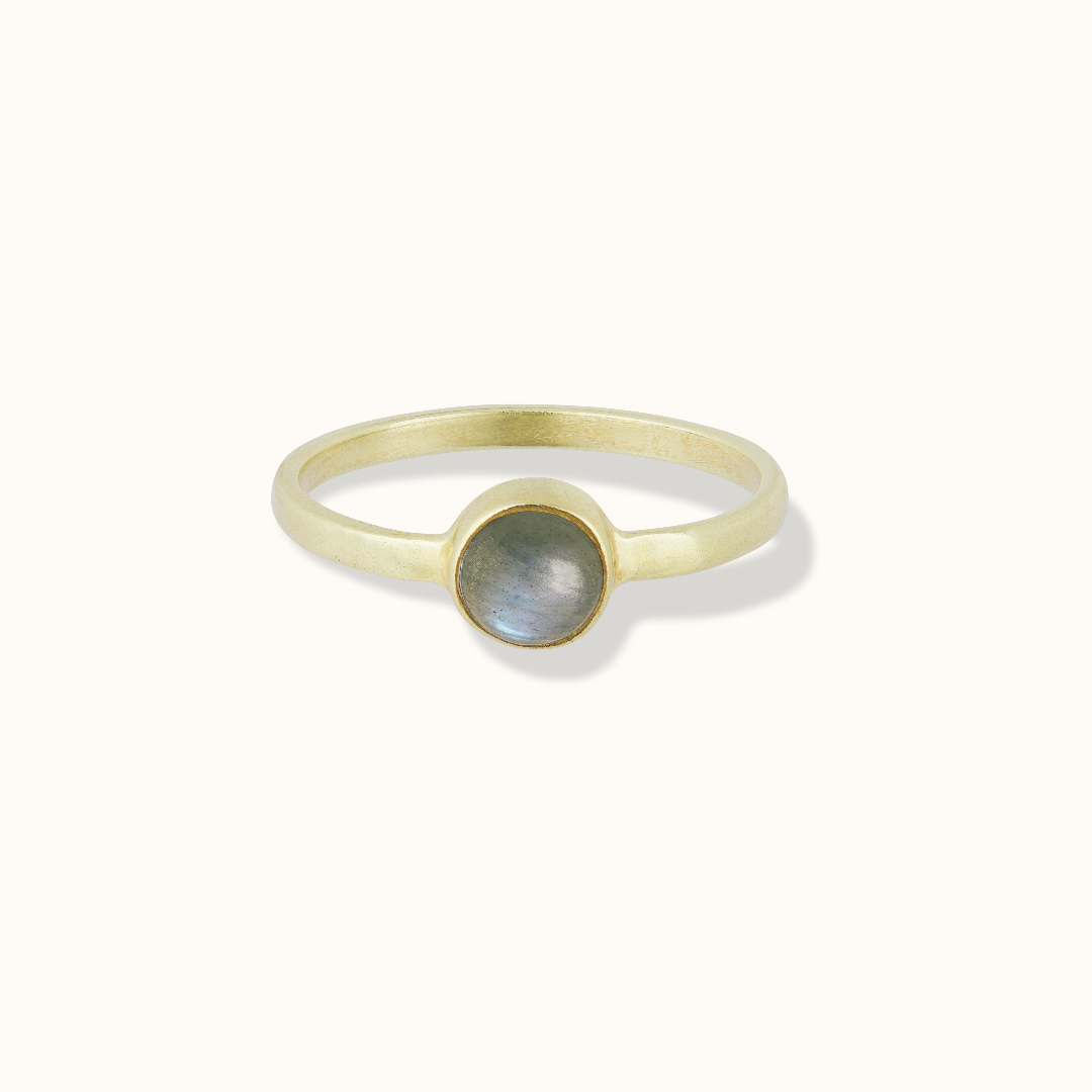 Una Labradorit Ring Golden - Spirit of Liebs