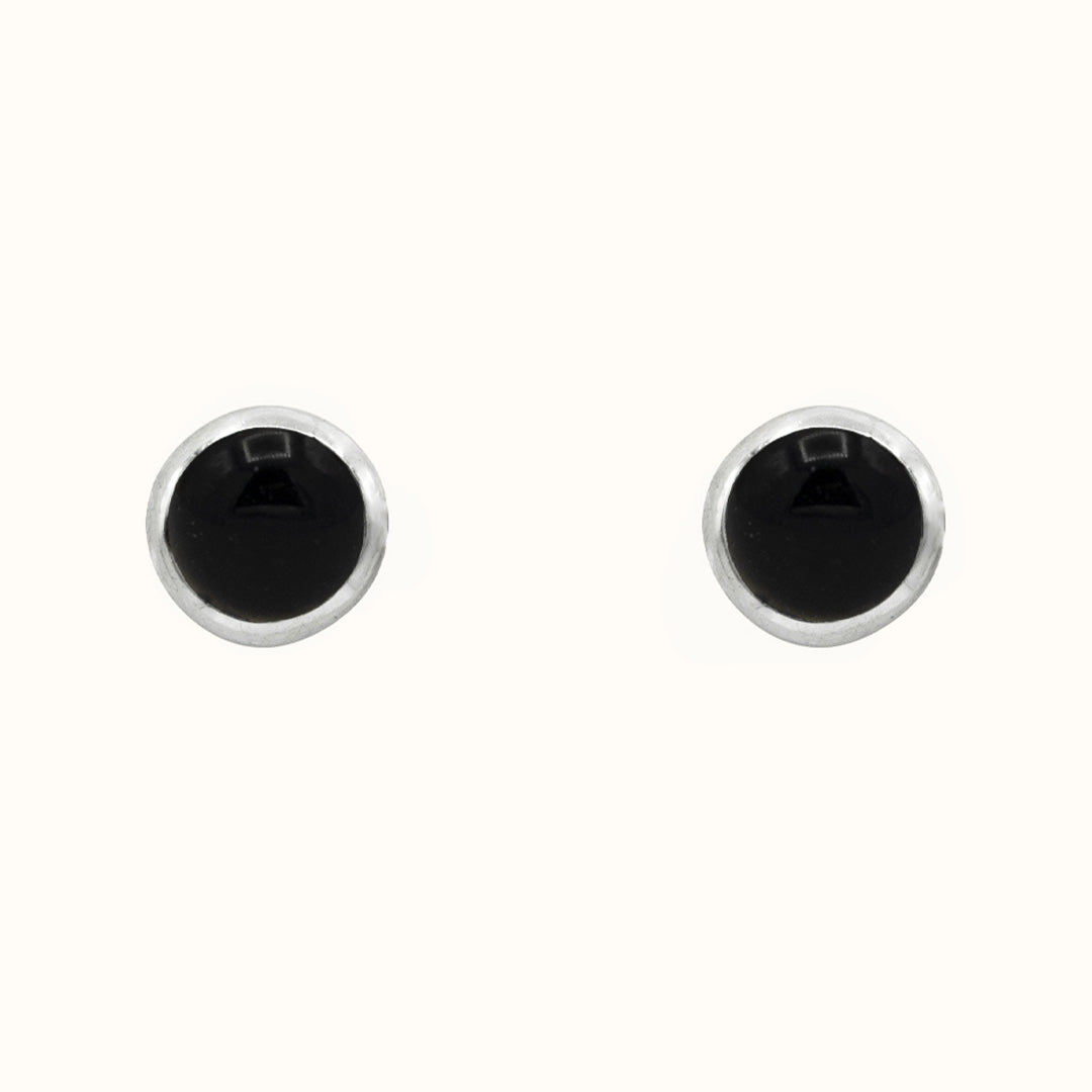 Una Onyx Ohrstecker Silber
