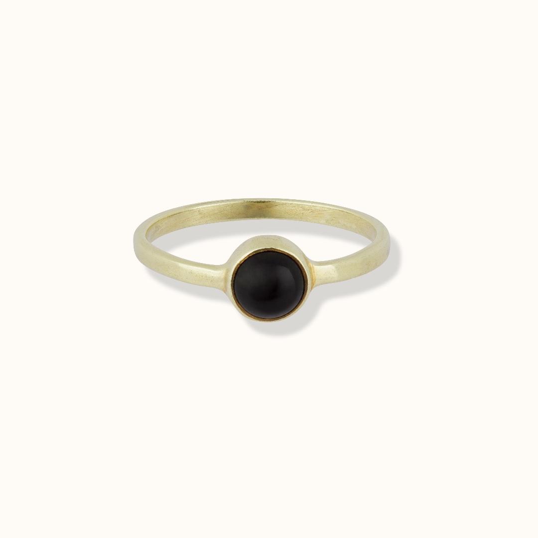 Una Onyx Ring Golden - Spirit of Liebs