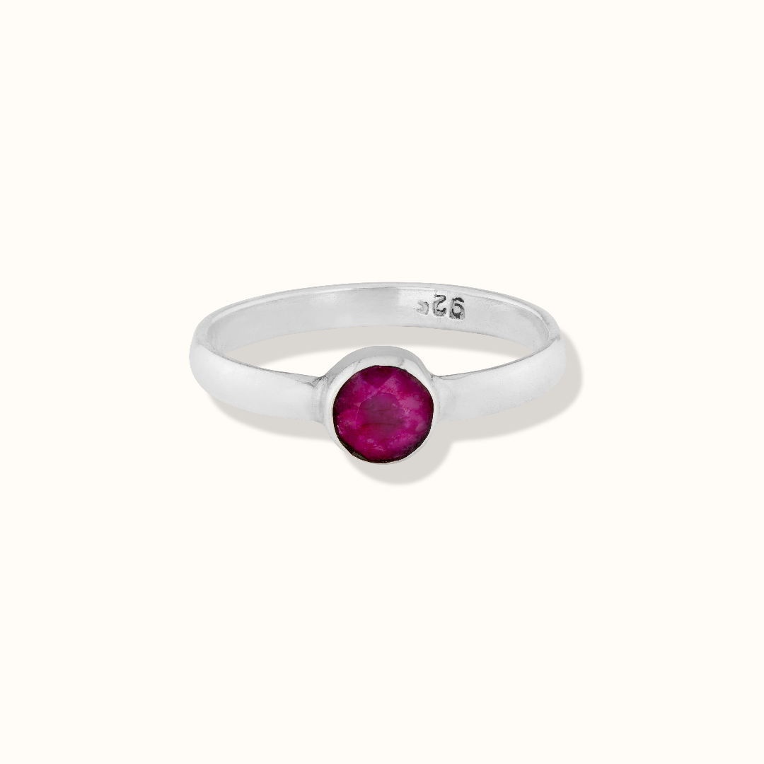 Una Rubin Ring Silber - Spirit of Liebs