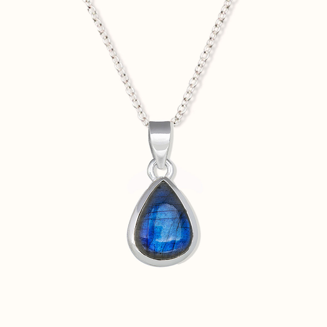 Venus Labradorit Charm Silber