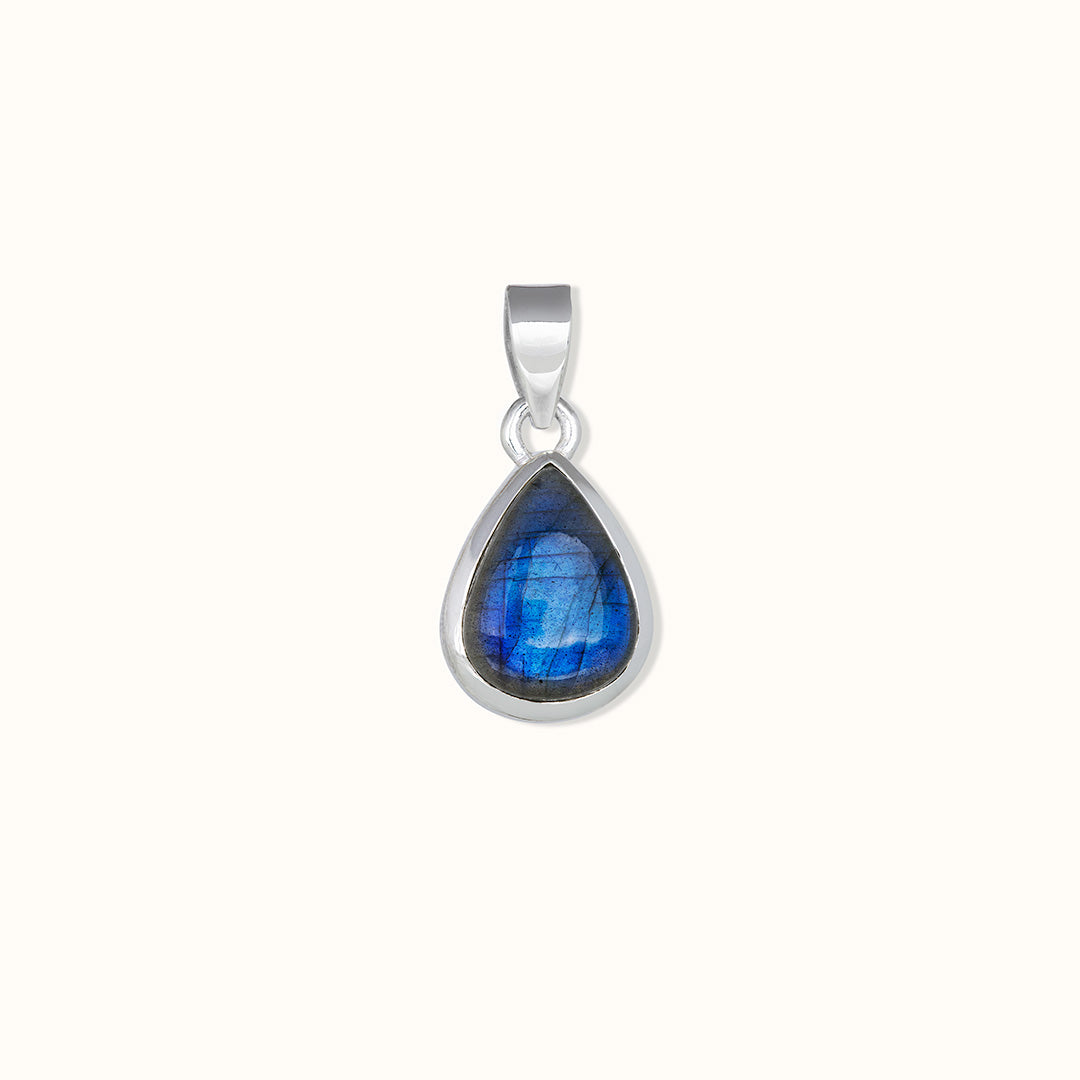 Venus Labradorit Charm Silber