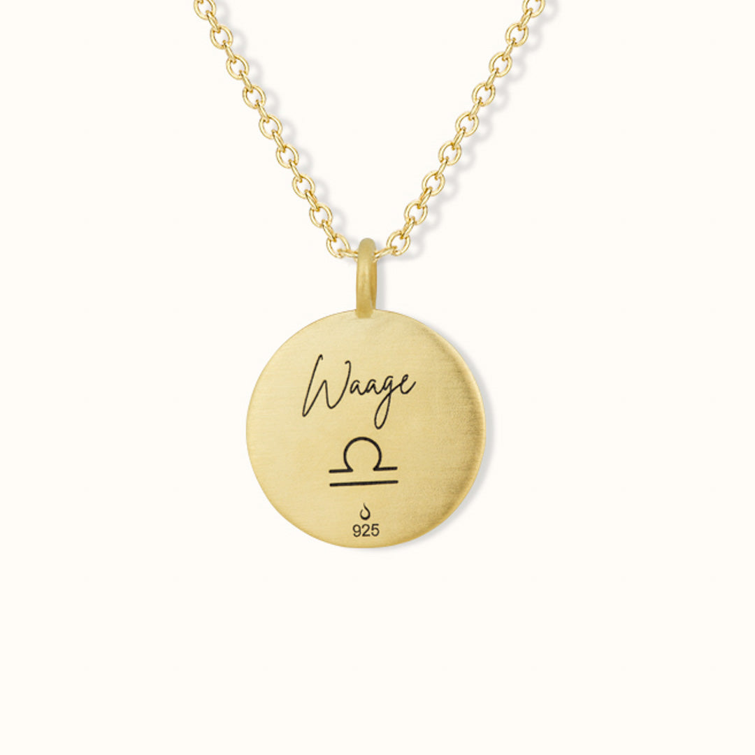 Waage Münzen Charm Golden