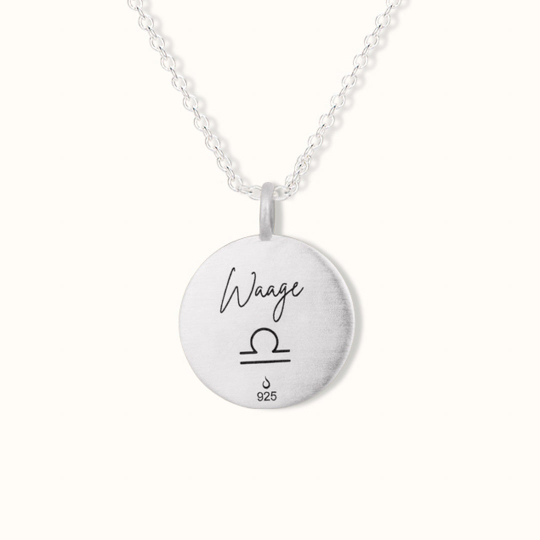Waage Münzen Charm Silber