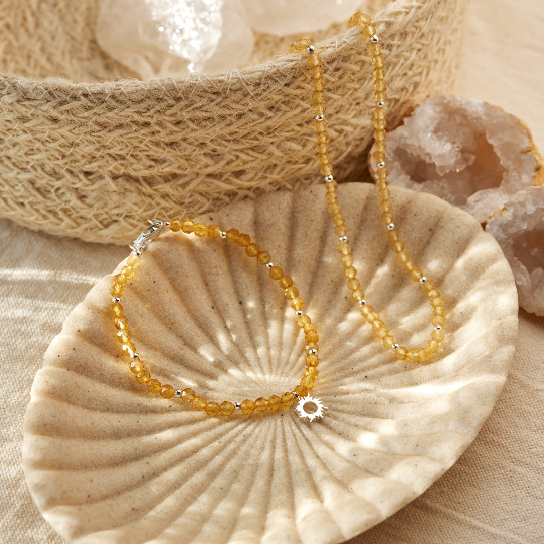 “Walking on Sunshine” Citrin Silber Set