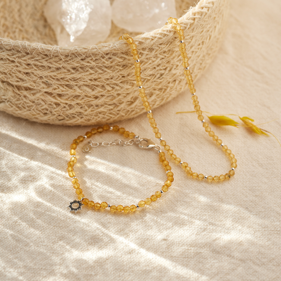 “Walking on Sunshine” Citrin Silber Set