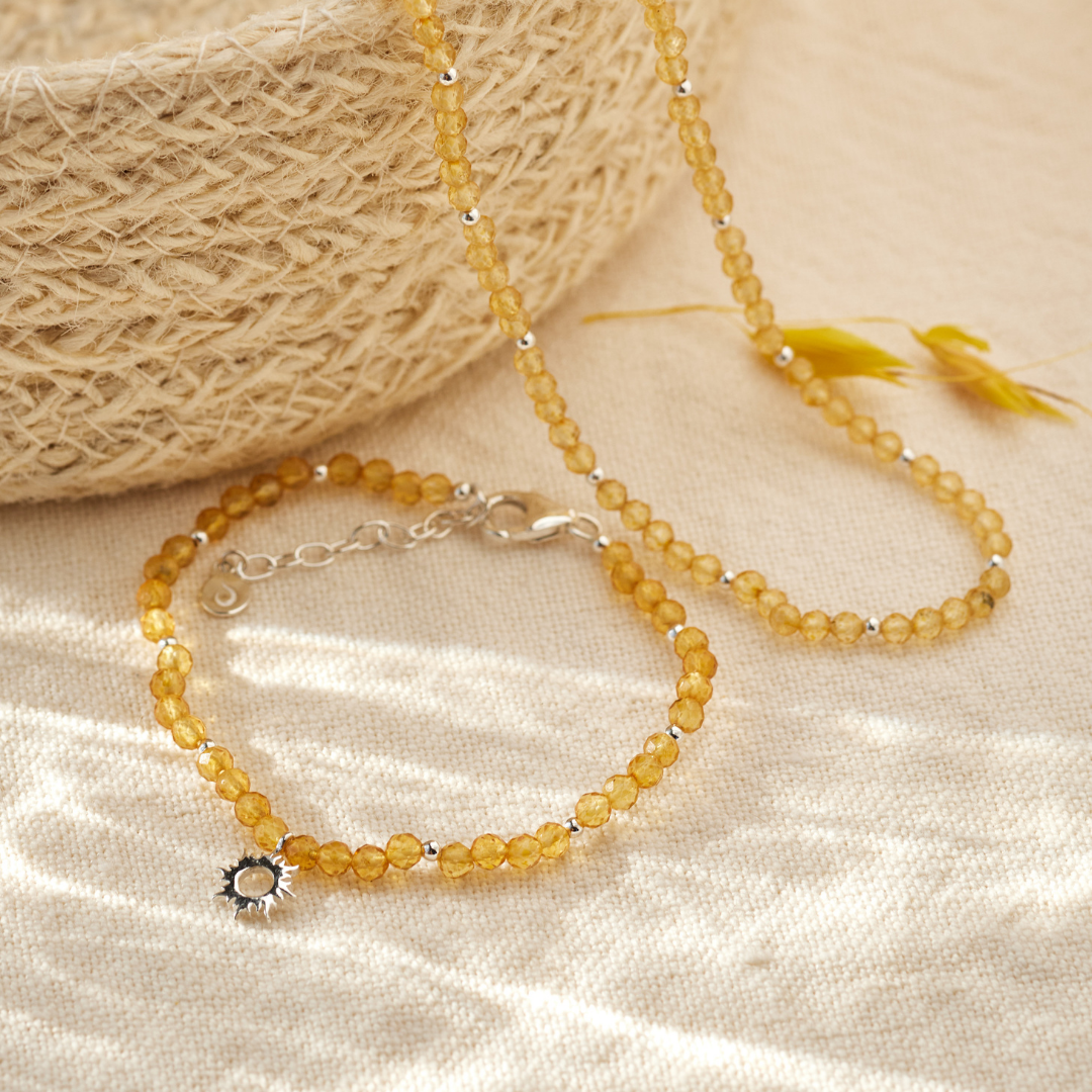 “Walking on Sunshine” Citrin Silber Set