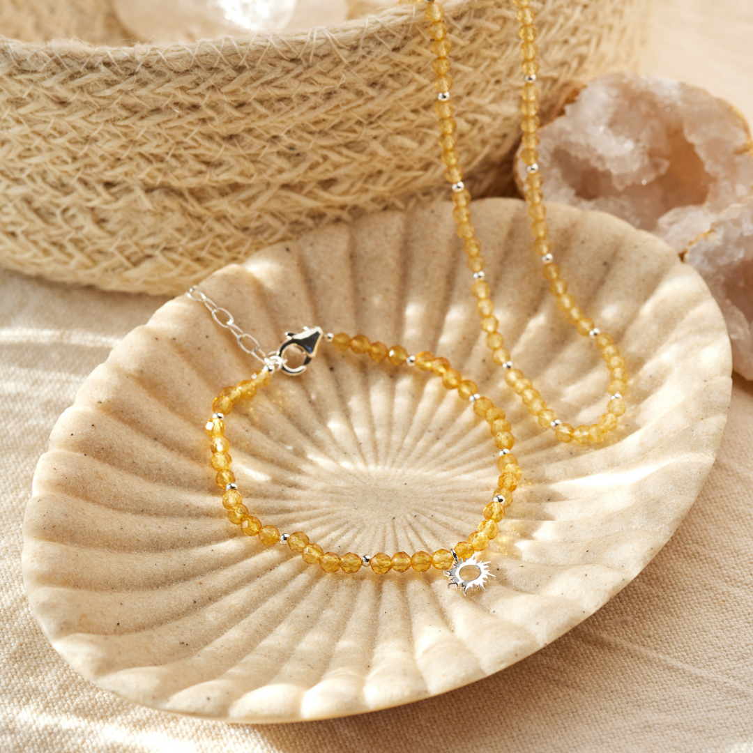“Walking on Sunshine” Citrin Silber Set