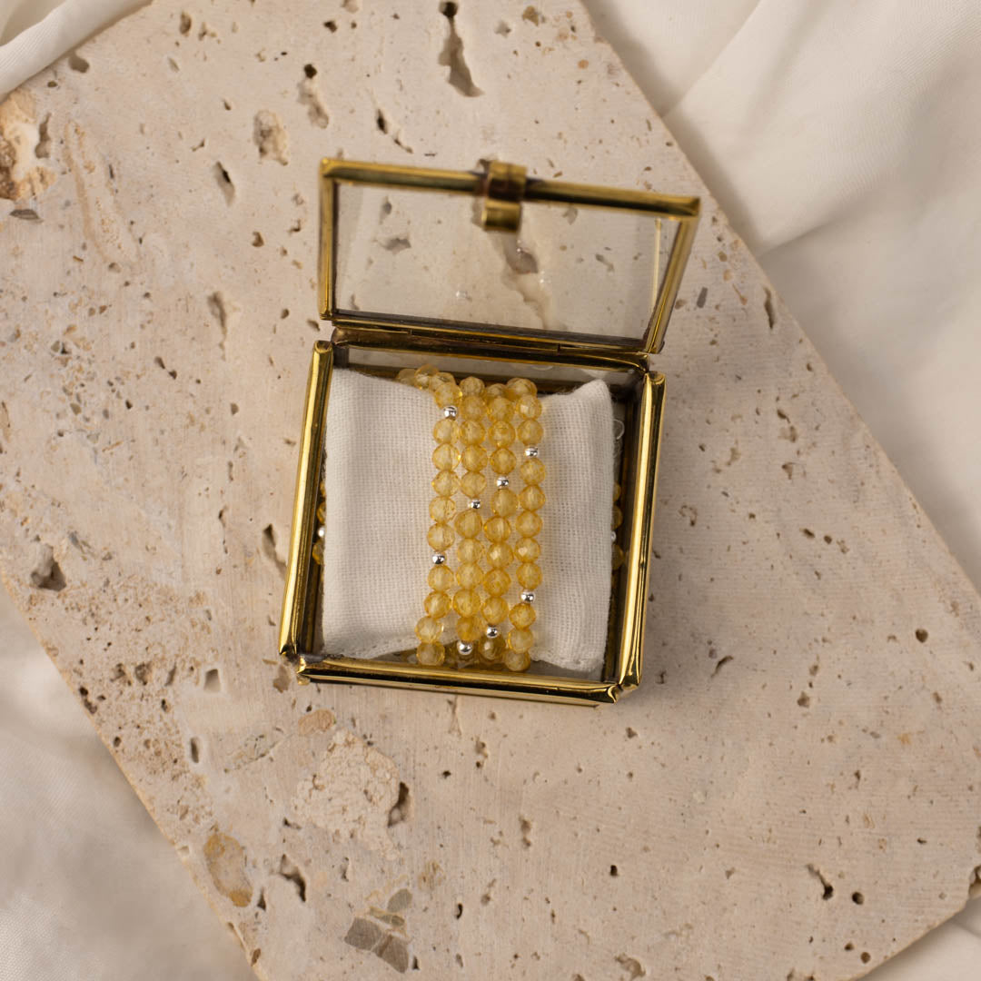 “Walking on Sunshine” Citrin Silber Set